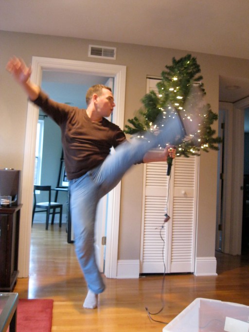 Putting up the tree - December 2012