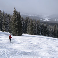 Copper Mountain's uncrowded slopes after the New Year holiday.