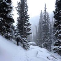 Snowshoeing at 10,000+ feet.