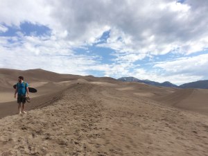 Hiking amongst the dunes.