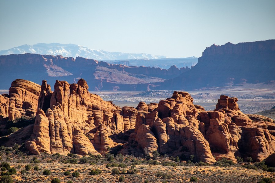 Layers and layers of scenery in Arches.