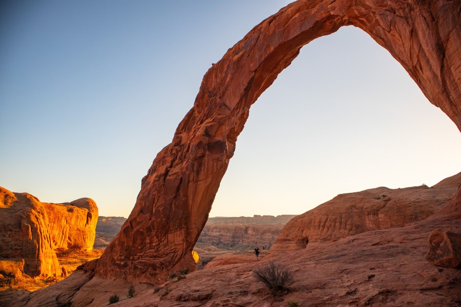 Corona Arch approaching Sunset.
