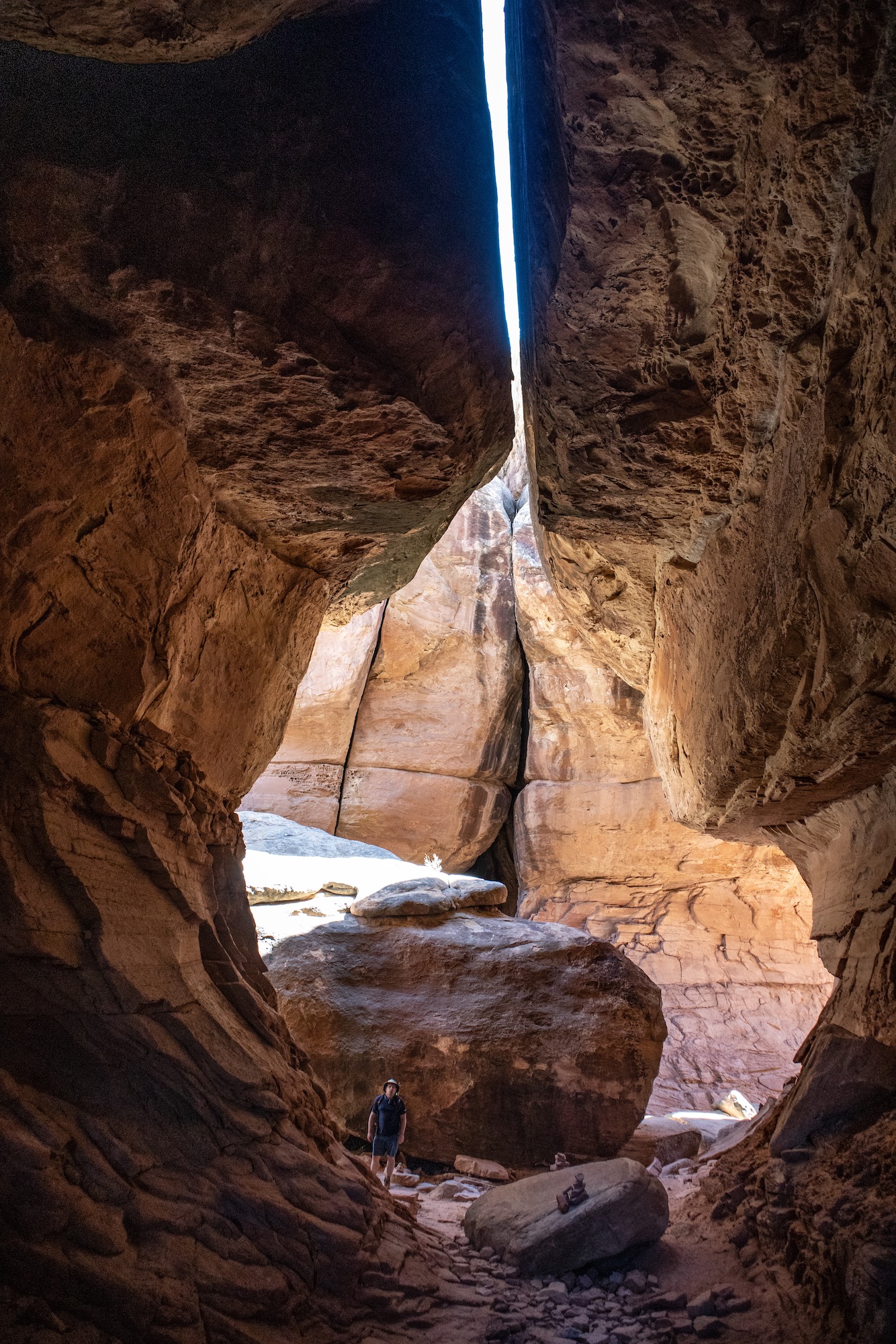 The Joint Trail follows this cavern and then a narrow crack for a quarter mile or more.
