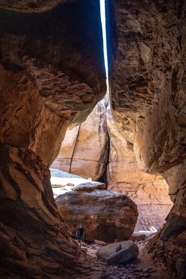 The Joint Trail follows this cavern and then a narrow crack for a quarter mile or more.